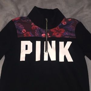 Floral VS PINK Quarter Zip